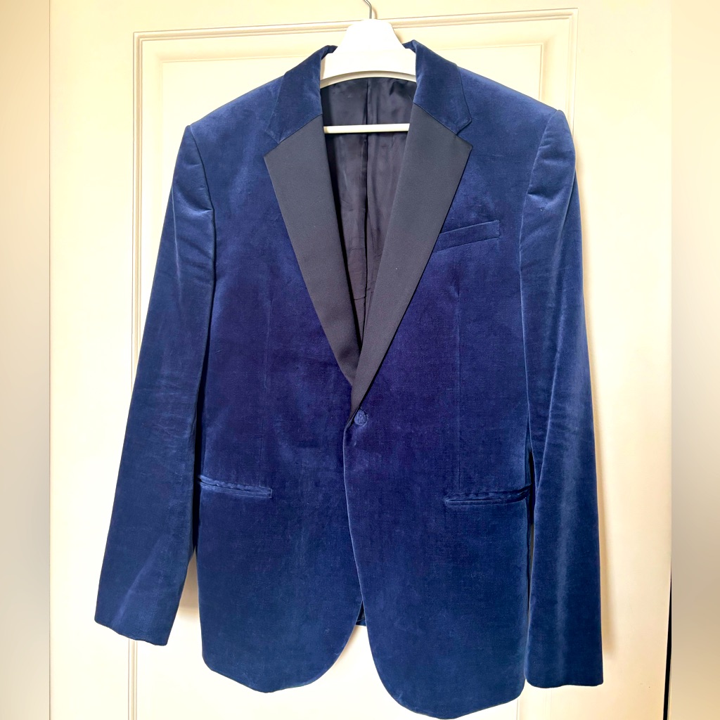 Reiss Men’s Blue Velvet Jacket